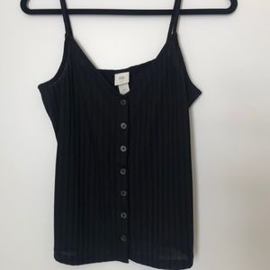 H&M Black Tank Top w/ Buttons😍